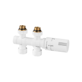 Zawór termostatyczny zespolony MULTIFLOW INVEST, biały uniwersalny