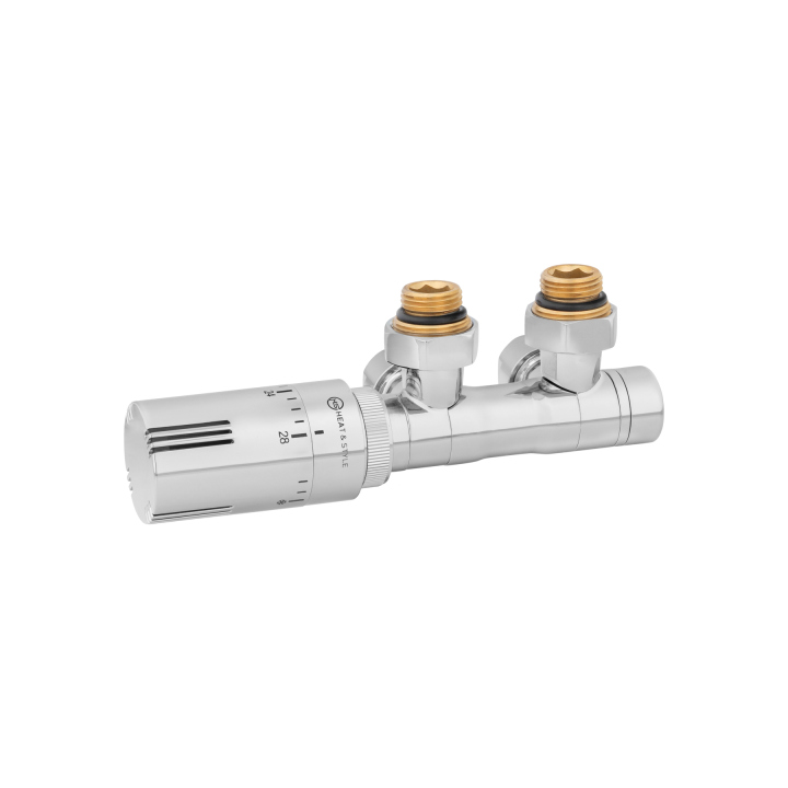 Zawór termostatyczny zespolony MULTIFLOW INVEST, chrom uniwersalny