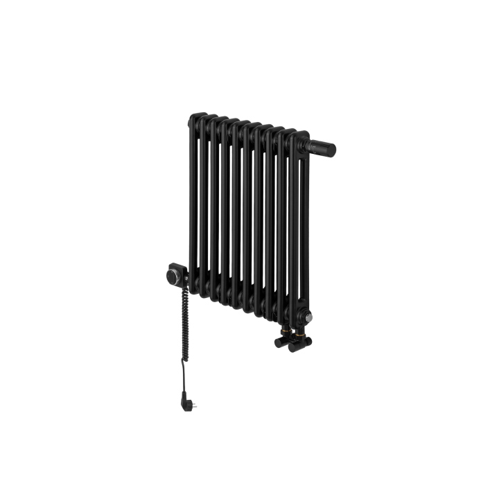 Grzejnik żeberkowy poziomy retro Column Line CL2E-575x470-D50L/P czarny