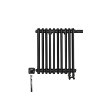 Grzejnik żeberkowy poziomy retro Column Line CL2E-575x470-D50L/P czarny