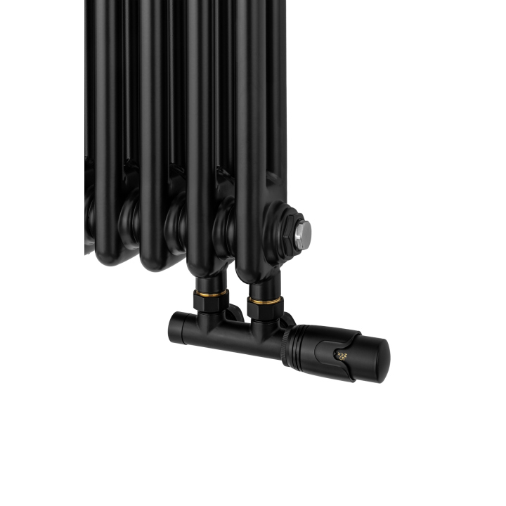 Grzejnik żeberkowy poziomy retro Column Line CL2E-575x695-D50L/P czarny