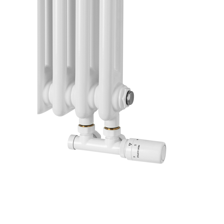 Grzejnik żeberkowy poziomy retro Column Line CL2E-575x695-D50L/P biały