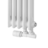 Grzejnik żeberkowy poziomy retro Column Line CL2E-575x695-D50L/P biały