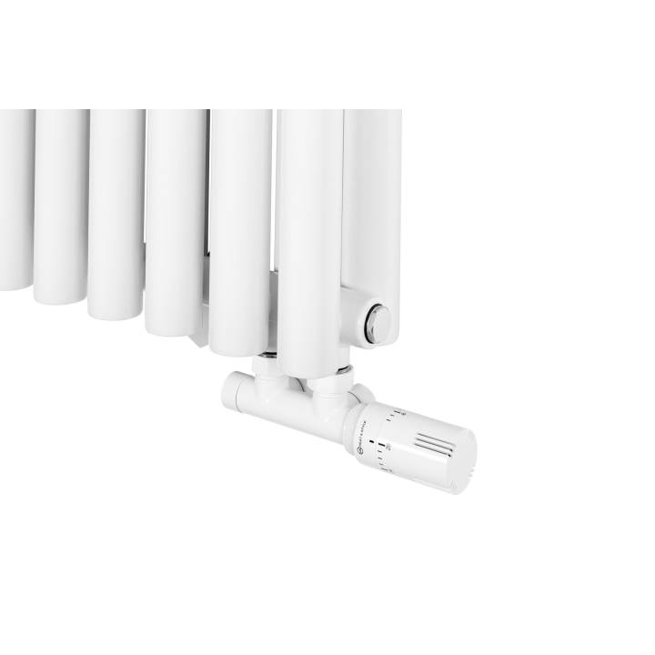 Grzejnik dekoracyjny hybrydowy poziomy Gilda 600x826 biały MOA