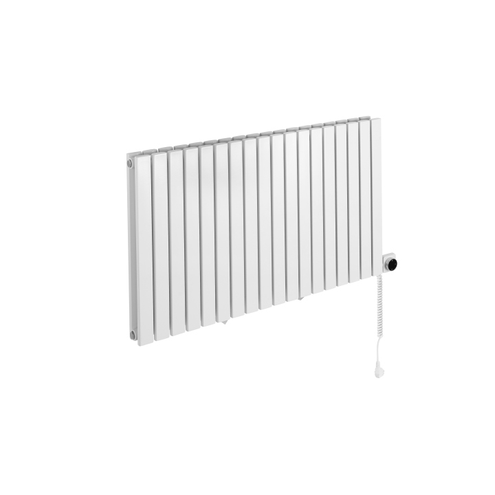 Grzejnik dekoracyjny elektryczny poziomy  Judy 600x1062 biały, grzałka z prawej strony