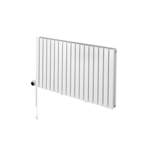 Grzejnik dekoracyjny elektryczny poziomy  Judy 600x1062 biały, grzałka z lewej strony