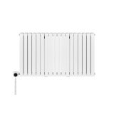 Grzejnik dekoracyjny elektryczny poziomy  Judy 600x1062 biały, grzałka z lewej strony