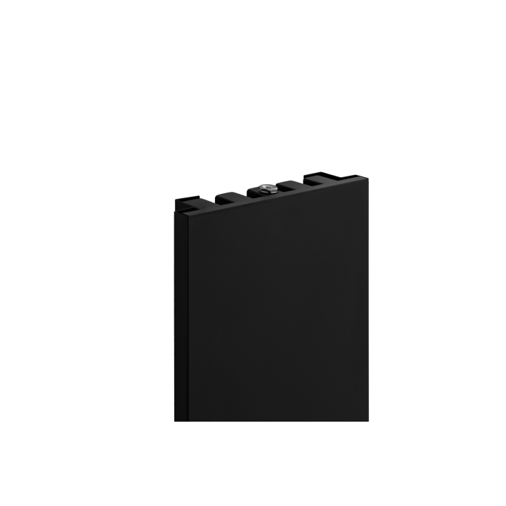 Grzejnik dekoracyjny elektryczny płaski Concert 1600x300 czarny, grzałka z lewej strony