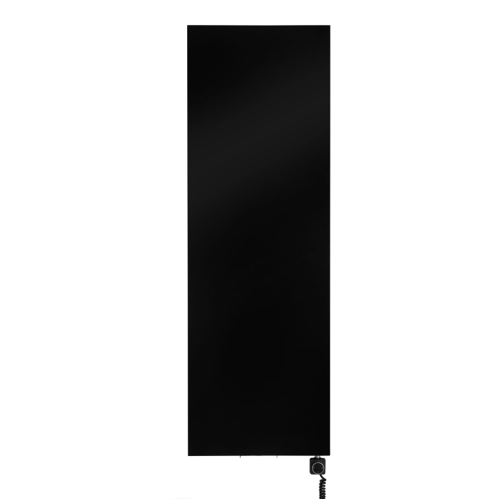 Grzejnik dekoracyjny elektryczny płaski Concert 1800x600 czarny, grzałka z prawej strony