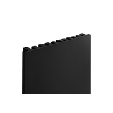 Grzejnik dekoracyjny elektryczny płaski Concert 1600x600 czarny, grzałka z prawej strony