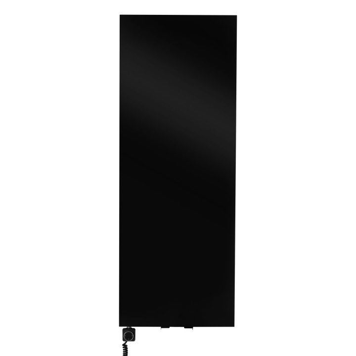 Grzejnik dekoracyjny elektryczny płaski Concert 1600x600 czarny, grzałka z lewej strony