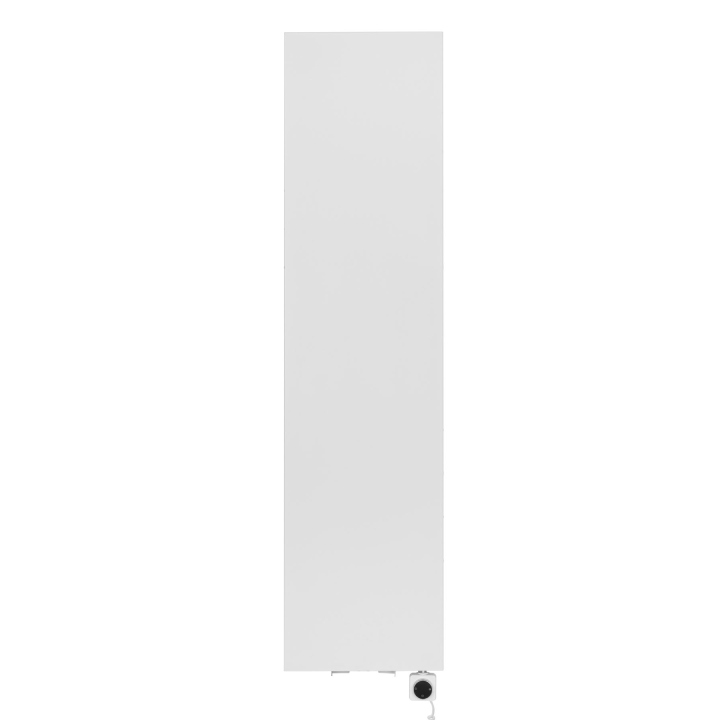 Grzejnik dekoracyjny elektryczny płaski Concert 1600x400 biały mat, grzałka z prawej strony