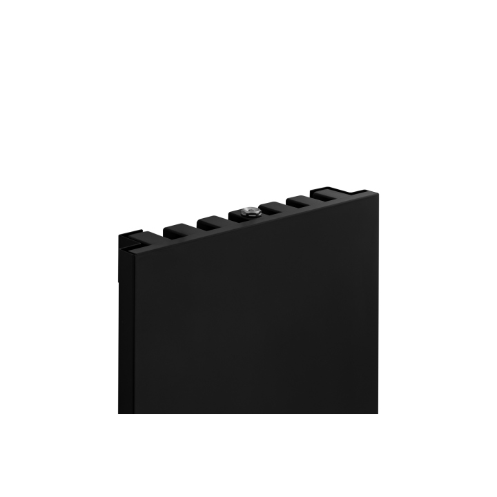 Grzejnik dekoracyjny elektryczny płaski Concert 1600x400 czarny, grzałka z lewej strony