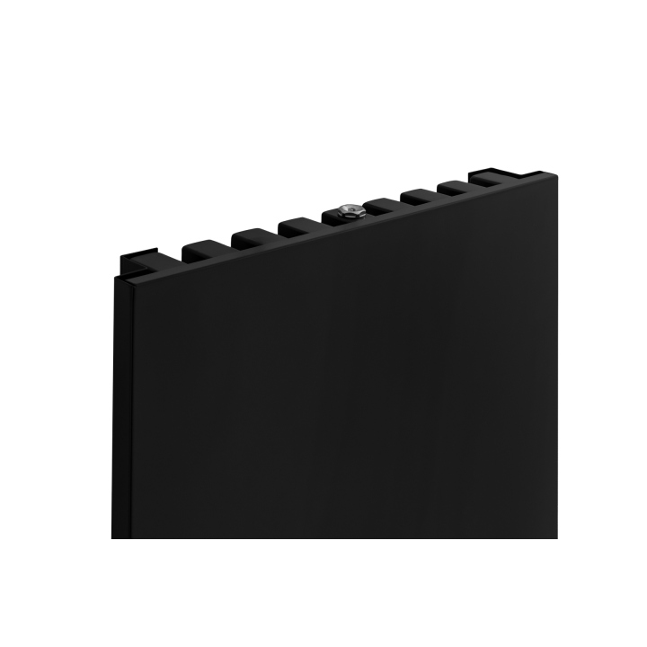 Grzejnik dekoracyjny elektryczny płaski Concert 1600x500 czarny, grzałka z lewej strony