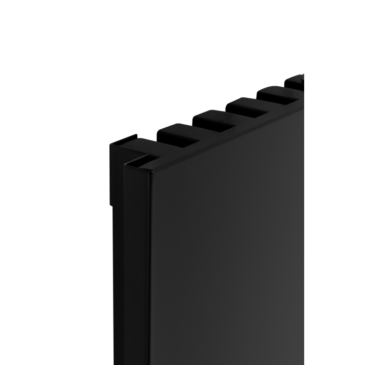 Grzejnik dekoracyjny elektryczny płaski Concert 1800x600 czarny, grzałka z lewej strony