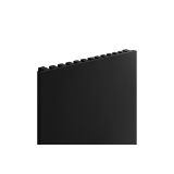 Grzejnik dekoracyjny elektryczny płaski Concert 1800x700 czarny, grzałka z lewej strony