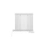 Grzejnik dekoracyjny hybrydowy poziomy Nomad 600x630 biały MOA