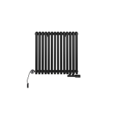 grzejnik dekoracyjny hybrydowy poziomy Nomad 600x630 czarny MOA