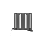 Grzejnik dekoracyjny hybrydowy poziomy Nomad 600x630 grafit MOA