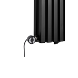 Grzejnik dekoracyjny hybrydowy poziomy Nomad 600x810 czarny MOA