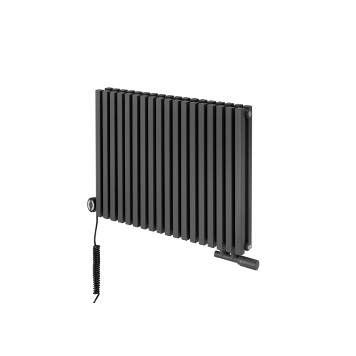 Grzejnik dekoracyjny hybrydowy poziomy Nomad 600x810 grafit MOA