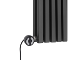 Grzejnik dekoracyjny hybrydowy poziomy Nomad 600x630 grafit MOA