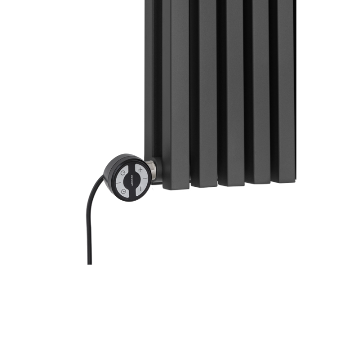 Grzejnik dekoracyjny hybrydowy poziomy Nomad 600x630 grafit MOA
