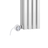 Grzejnik dekoracyjny hybrydowy poziomy Nomad 600x990 biały MOA