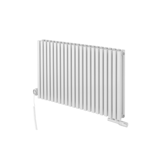 Grzejnik dekoracyjny hybrydowy poziomy Nomad 600x990 biały MOA