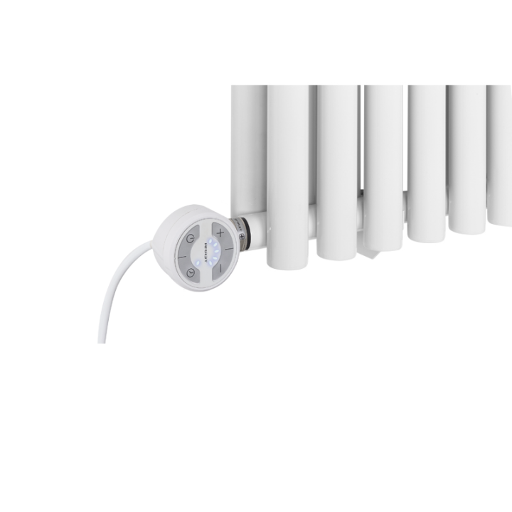 Grzejnik dekoracyjny hybrydowy poziomy Gilda 600x590 biały MOA