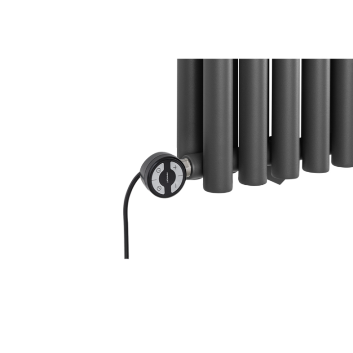 Grzejnik dekoracyjny hybrydowy poziomy Gilda 600x826 grafit MOA