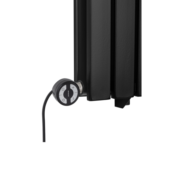 Grzejnik dekoracyjny hybrydowy poziomy Judy 600x590 czarny MOA