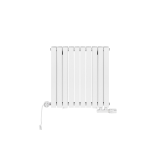 Grzejnik dekoracyjny hybrydowy poziomy Judy 600x590 biały MOA