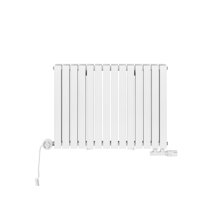 Grzejnik dekoracyjny hybrydowy poziomy Judy 600x826 biały MOA
