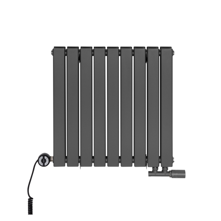 Grzejnik dekoracyjny hybrydowy poziomy Wanted 600x816 grafit MOA