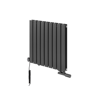 Grzejnik dekoracyjny hybrydowy poziomy Wanted 600x816 grafit MOA