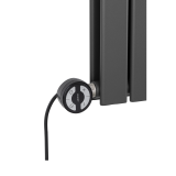 Grzejnik dekoracyjny hybrydowy poziomy Wanted 600x612 grafit MOA