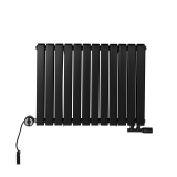 Grzejnik dekoracyjny hybrydowy poziomy Wanted 600x612 czarny MOA