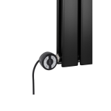 Grzejnik dekoracyjny hybrydowy poziomy Wanted 600x612 czarny MOA