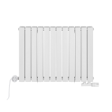 Grzejnik dekoracyjny hybrydowy poziomy Wanted 600x612 biały MOA