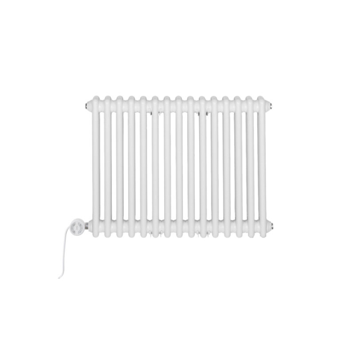 Grzejnik dekoracyjny elektryczny poziomy CL3E 575x695 biały, grzałka z lewej strony