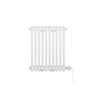 Grzejnik dekoracyjny elektryczny poziomy CL3E 575x470 biały, grzałka z prawej strony