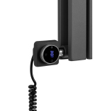 Grzejnik dekoracyjny elektryczny poziomy Judy 600x1062 grafit, grzałka z prawej strony