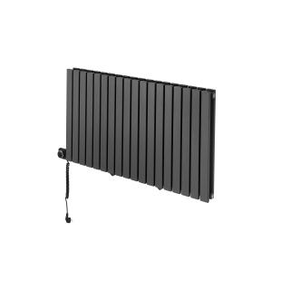 Grzejnik dekoracyjny elektryczny poziomy Judy 600x1062 grafit, grzałka z lewej strony