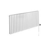 Grzejnik dekoracyjny elektryczny poziomy Judy 600x1298 biały, grzałka z prawej strony