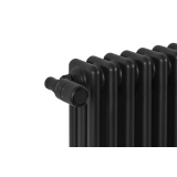 Grzejnik żeberkowy poziomy retro Column Line CL3E-575x1145-B500 czarny