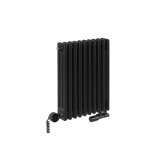 Grzejnik żeberkowy poziomy retro Column Line CL3E-575x470-B500 czarny