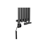 Grzejnik dekoracyjny Gilda GD1E 1600x295 grafit