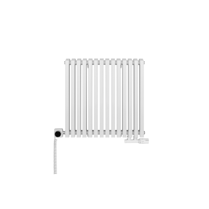 Grzejnik dekoracyjny poziomy Nomad 600x630 biały