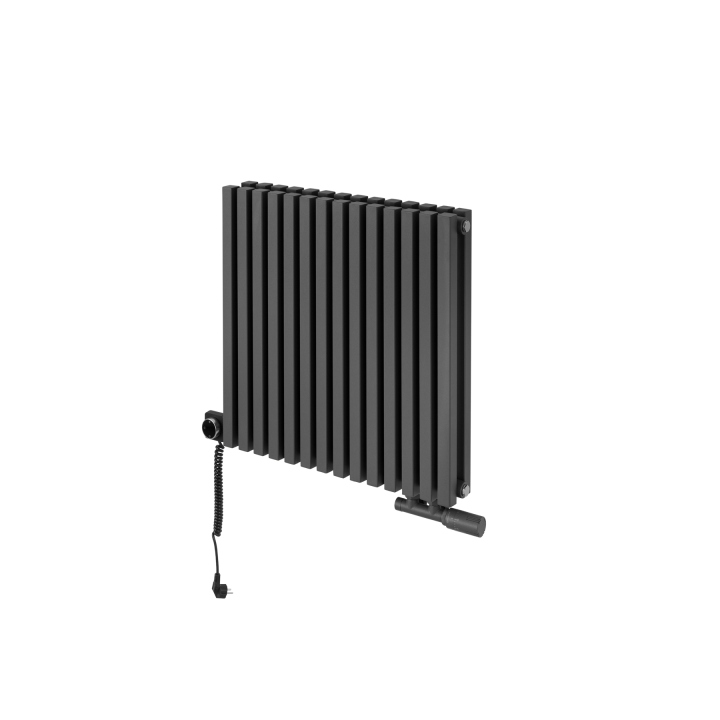 Grzejnik dekoracyjny poziomy Nomad 600x630 grafit